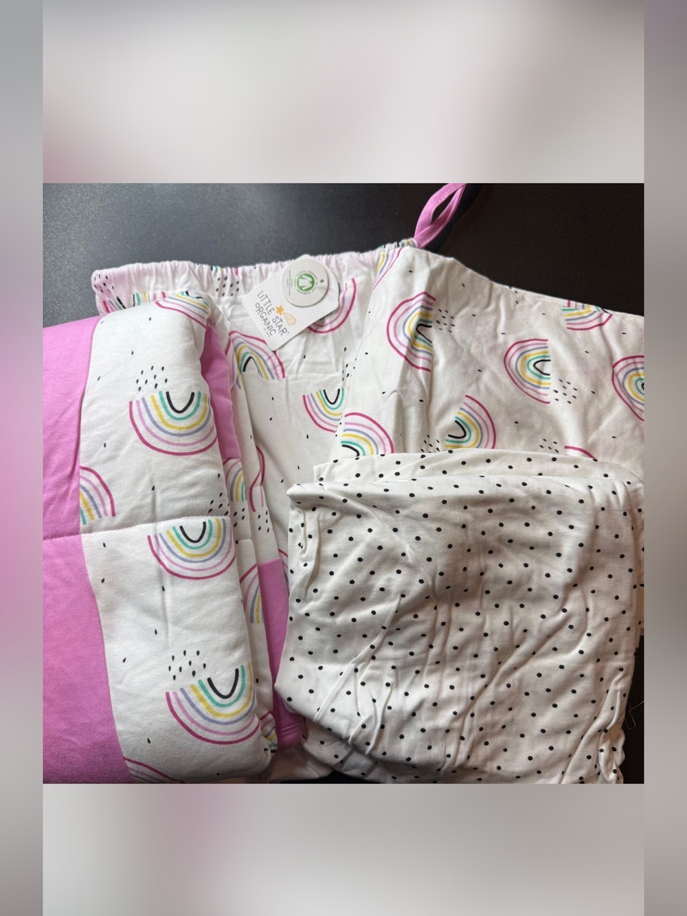 KITEX baby LITTLE STAR ORGANIC Reversible Comforter and 2 Fitted Sheets